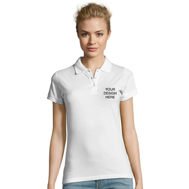 Embroidery Women's Polo Shirt fitted cut