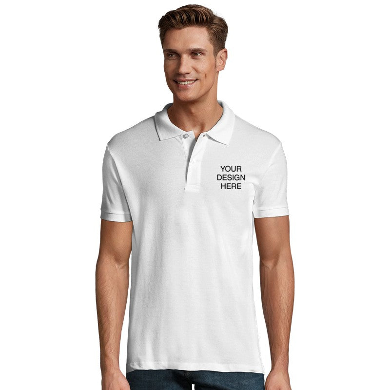 Embroidery Men's Polo Shirt fitted cut